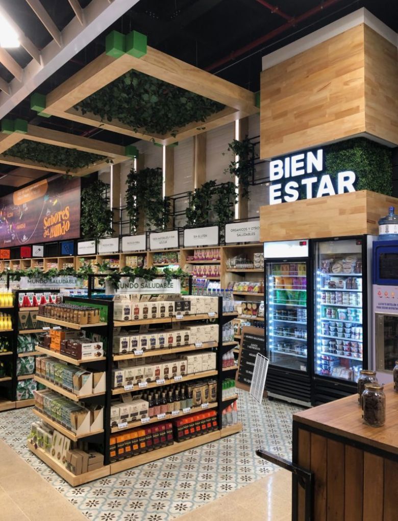 Euro Supermercado Healthy zone experience story supermarket shelve gondola supermercado modern supermarket health zone