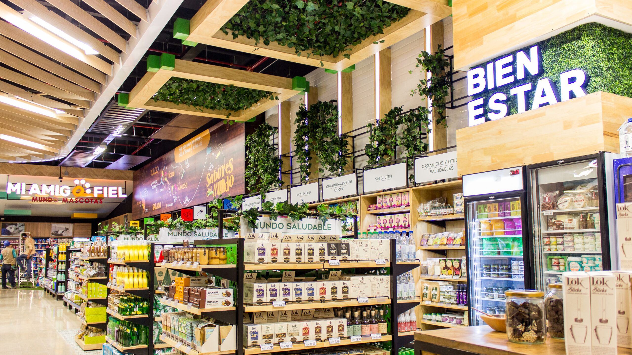 Pic of supermarket healthy food zone, Euro supermercado llanogrande medellin colombia 