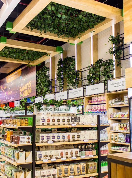 Pic of supermarket healthy food zone, Euro supermercado llanogrande medellin colombia